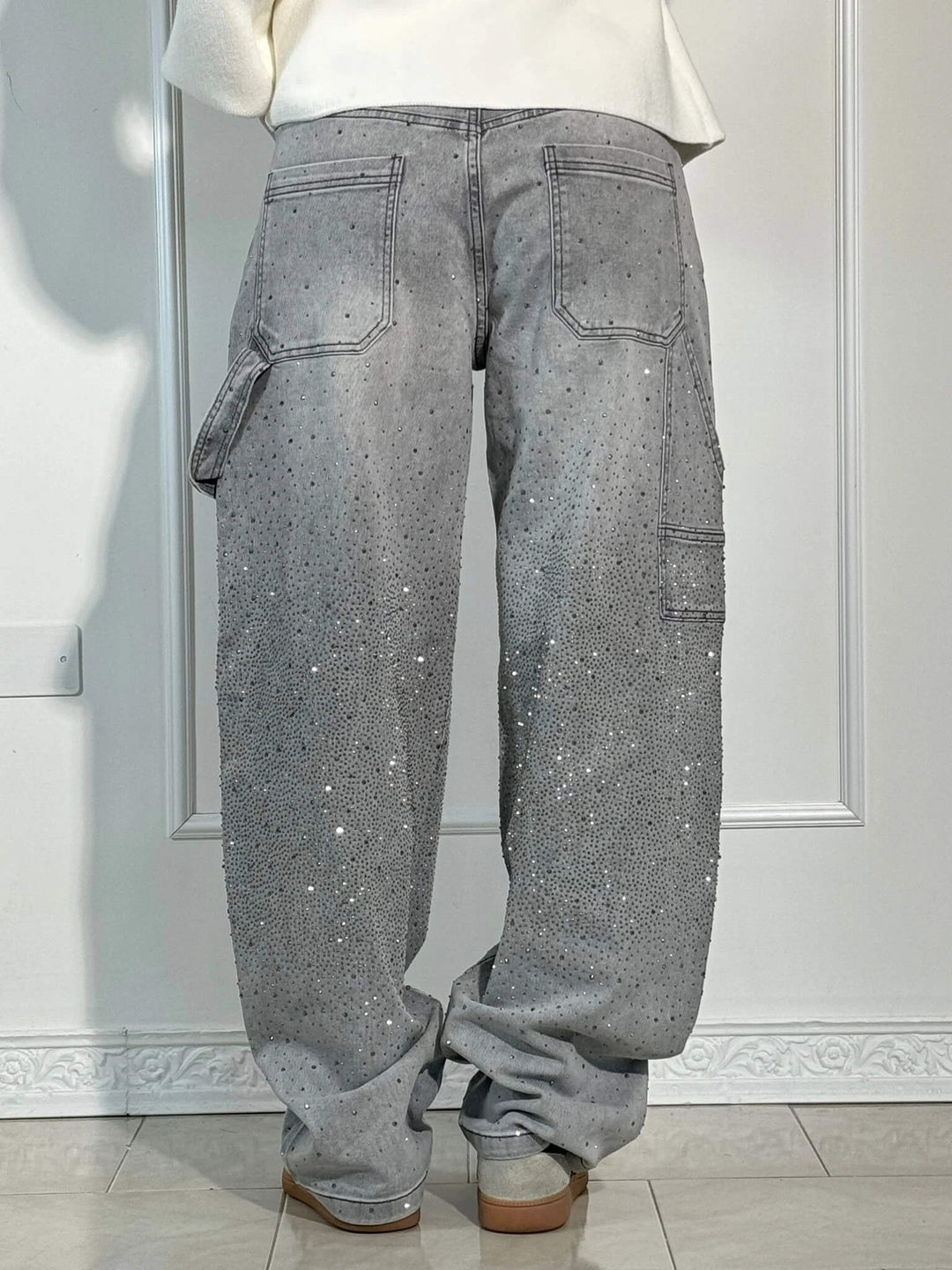 Women's Victoria High-Waist Glitter Jeans - Sparkle with Confidence