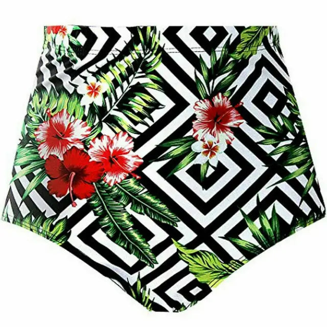 Women's Floral High-Waisted Swimsuit - Summer Essential