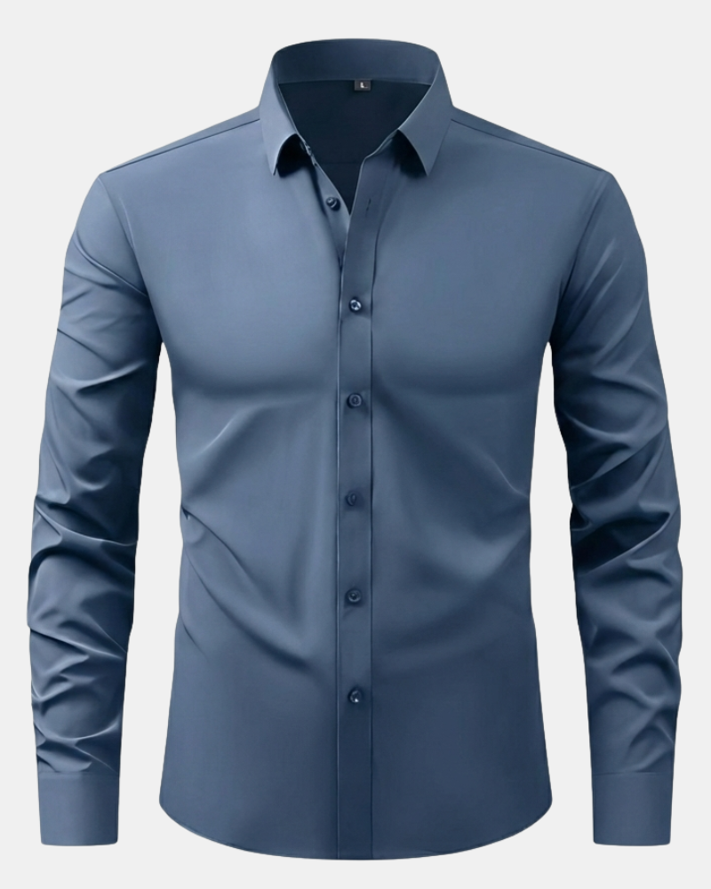 Men's Stretch Dress Shirt – Wrinkle-Resistant Office Shirt