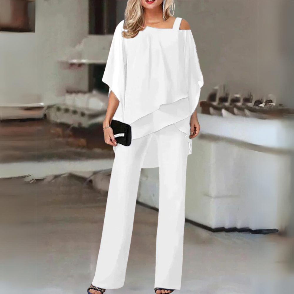 Women's Elegant Two-Piece Set - Versatile & Comfortable