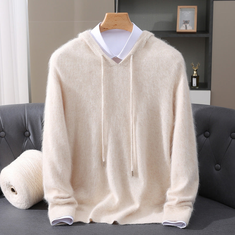 Men's Cashmere Hoodie - Luxe Soft Hooded Pullover