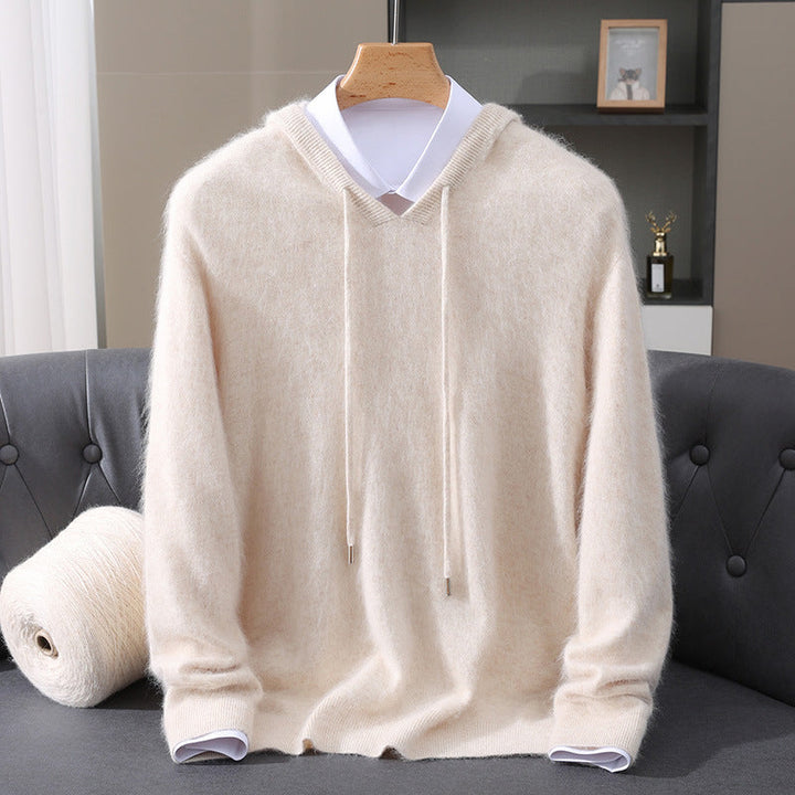 Men's Cashmere Hoodie - Luxe Soft Hooded Pullover