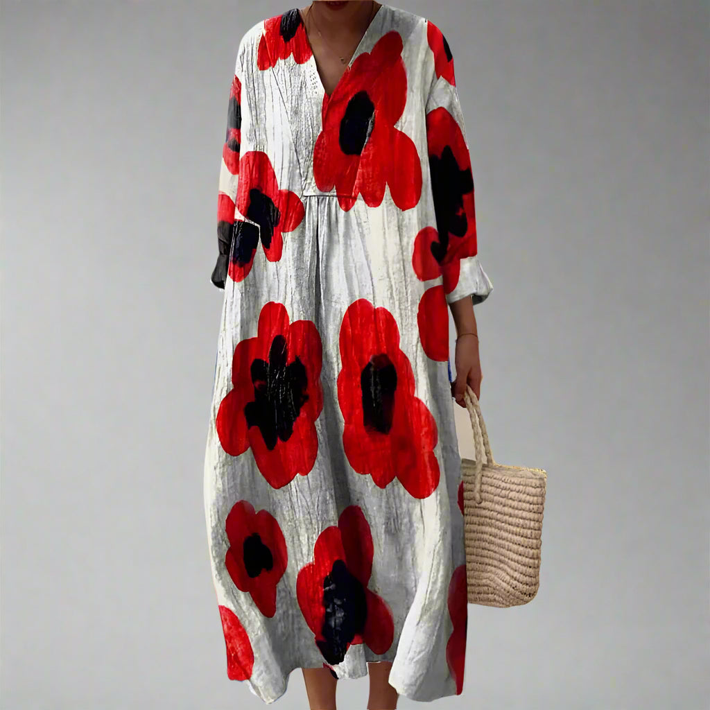Women's Geometric Day Dress - Effortless Summer Comfort