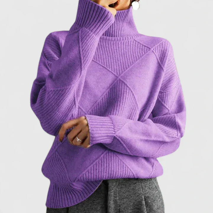 Women's Cozy Turtleneck Knit Sweater - Everyday Warmth