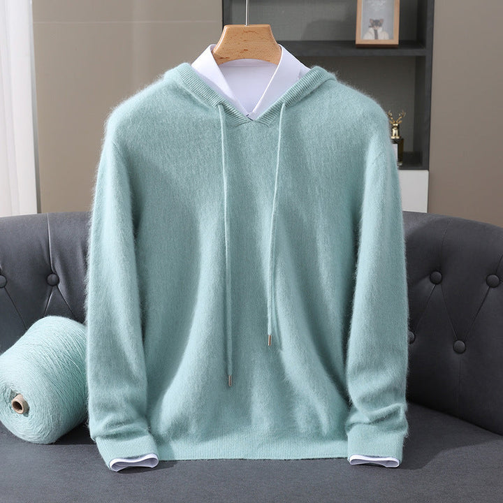 Men's Cashmere Hoodie - Luxe Soft Hooded Pullover