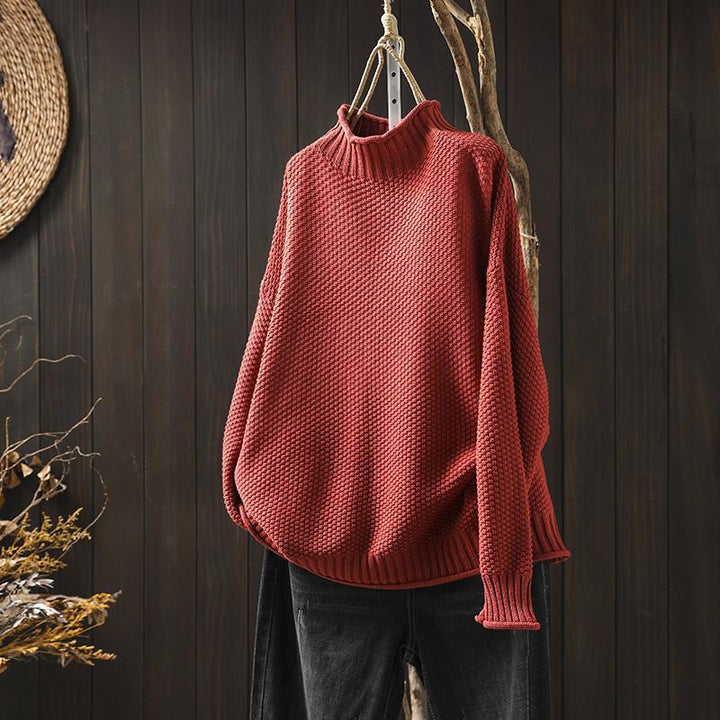 Women's Knit Turtleneck Sweater - Cozy and Elegant