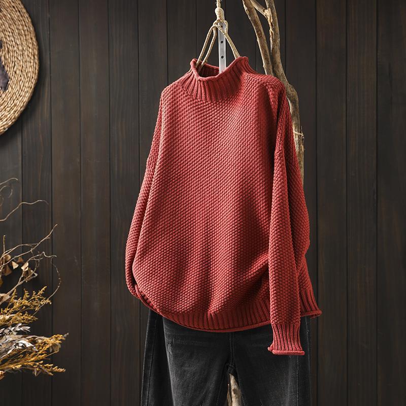 Women's Knitted Sweater - Cozy Warmth & Classic Style