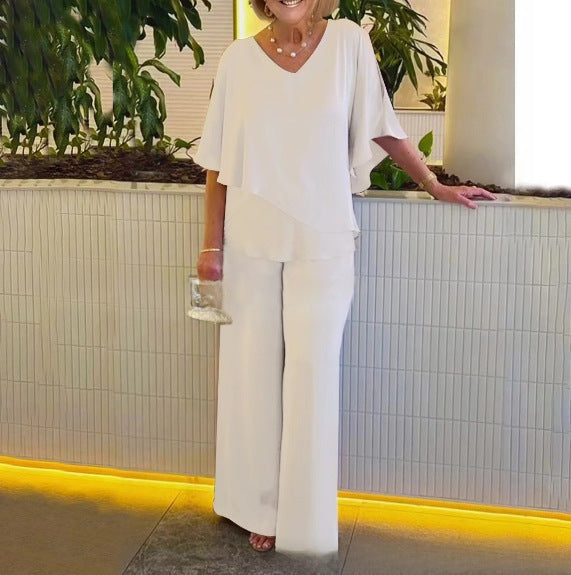 Women's Martha Wide-Leg Two-Piece Set - Effortless Elegance