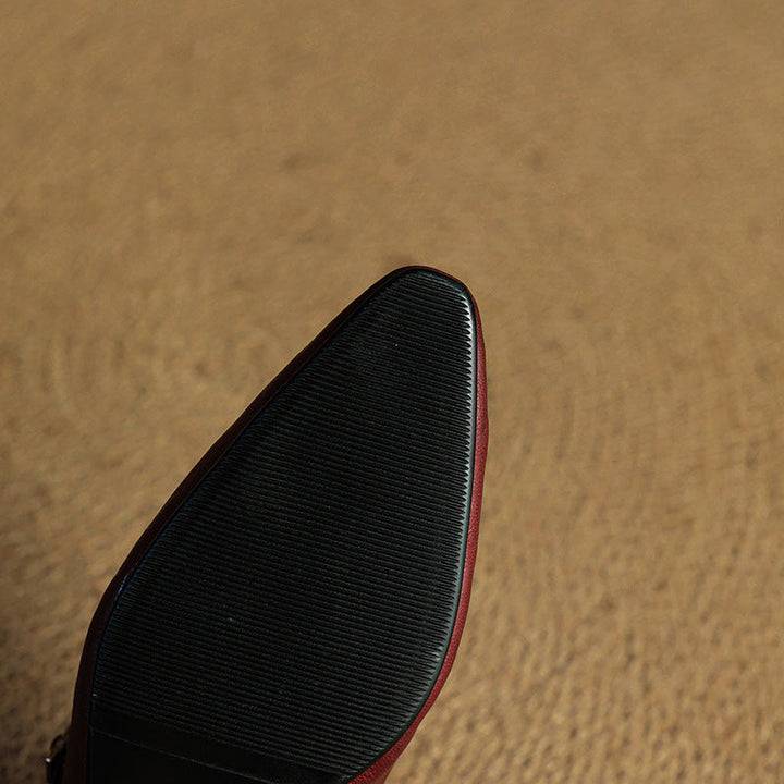 Women's Vintage Leather Mules - Classic Mary Jane Style