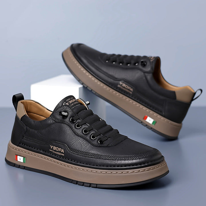 Men's Leather Trainers – Cushioned Everyday Sneakers