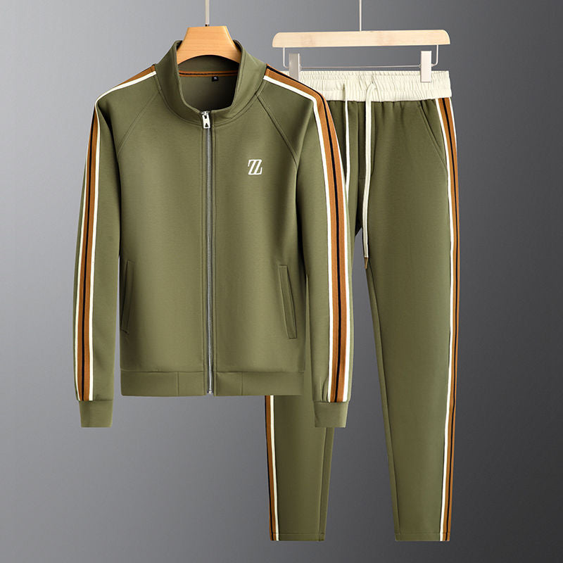 Unisex's Striped Tracksuit Set - Sporty Comfort for Daily Wear