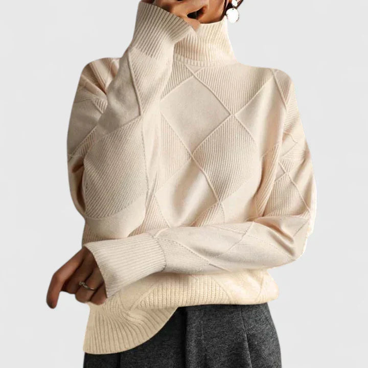 Women's Cozy Turtleneck Knit Sweater - Everyday Warmth
