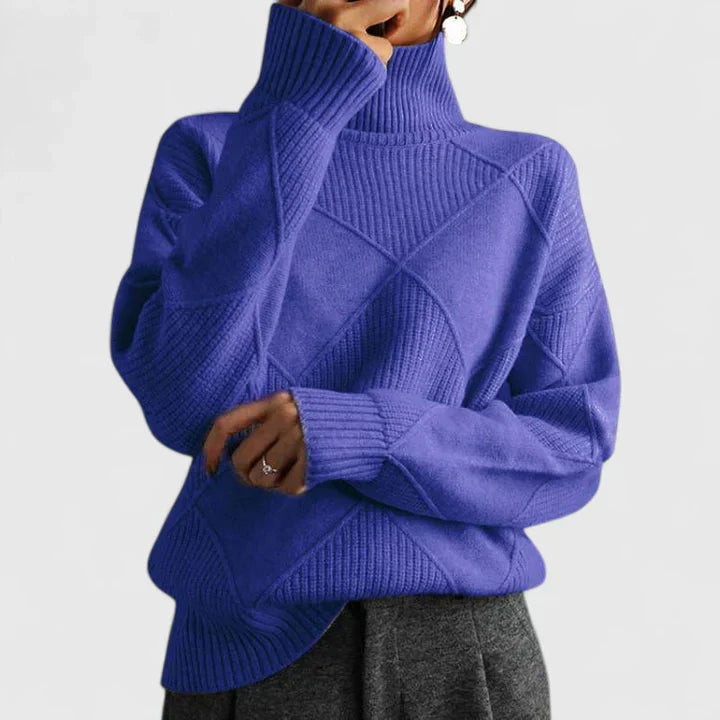 Women's Cozy Turtleneck Knit Sweater - Everyday Warmth