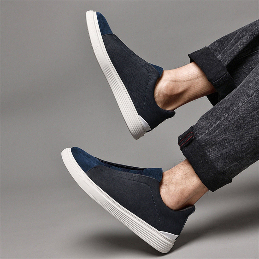 Men's Adriano Leather & Suede Sneakers – Slip-On Trainers