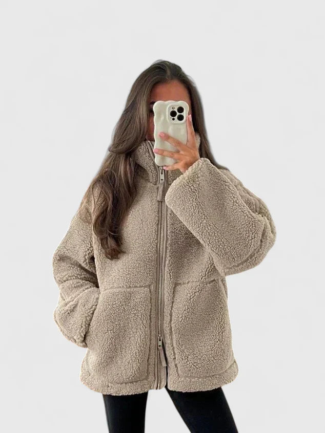 Women's Brooke Cozy Sherpa Zip Jacket - Everyday Warm Comfort