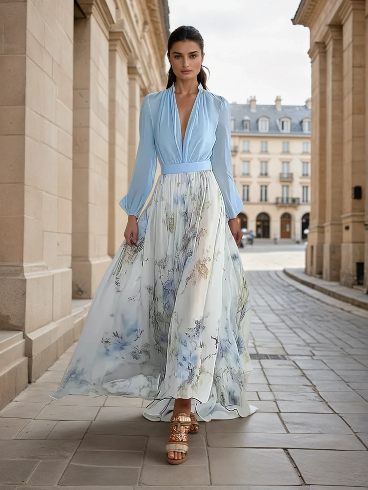 Women's Floral Maxi Dress - Elegant, Breathable Summer Style
