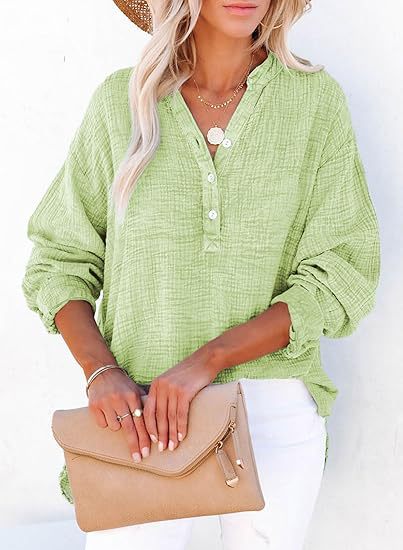 Women's Relaxed Elegance Button Blouse - Effortless Day-to-Night