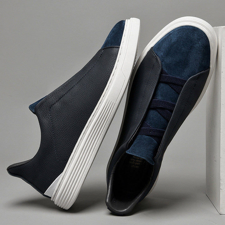 Men's Adriano Leather & Suede Sneakers – Slip-On Trainers