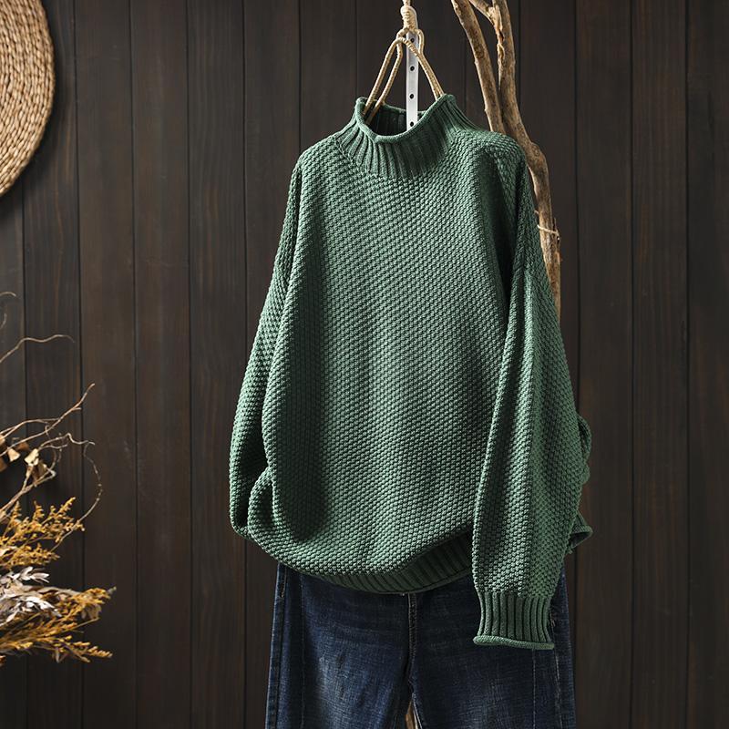 Women's Knitted Sweater - Cozy Warmth & Classic Style