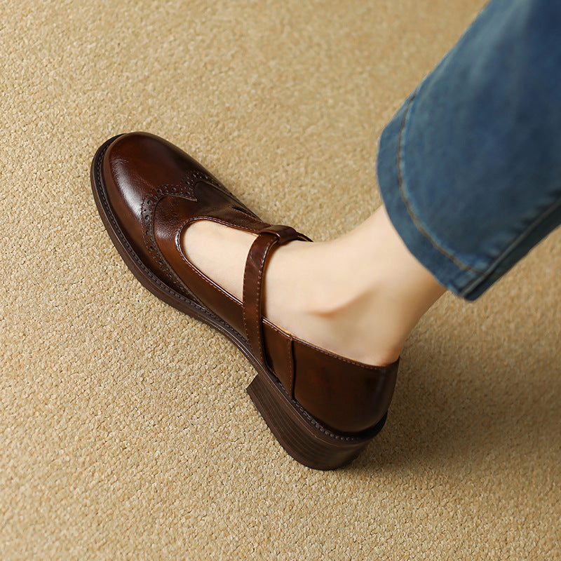 Women's Harper Vintage T-Strap Mary Jane Flats - Timeless Comfort