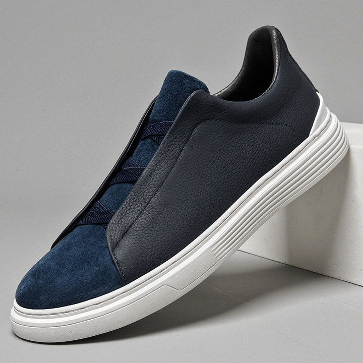Men's Adriano Leather & Suede Sneakers – Slip-On Trainers