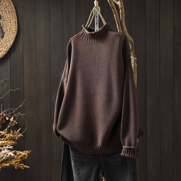 Women's Knitted Sweater - Cozy Warmth & Classic Style