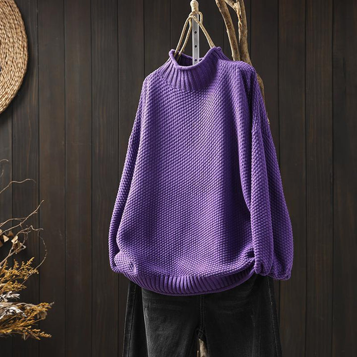 Women's Knitted Sweater - Cozy Warmth & Classic Style