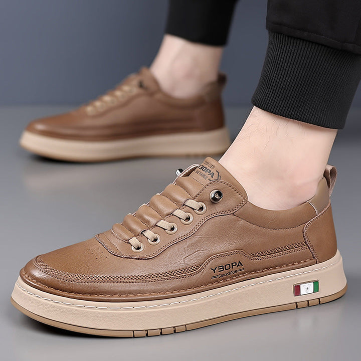 Men's Leather Trainers – Cushioned Everyday Sneakers