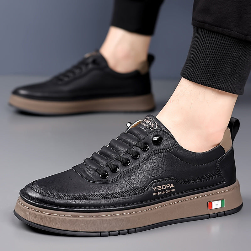 Men's Leather Trainers – Cushioned Everyday Sneakers