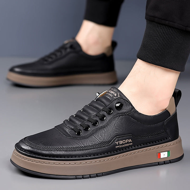 Men's Leather Trainers – Cushioned Everyday Sneakers