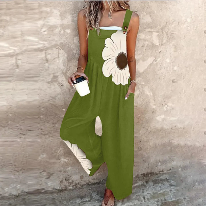 Women's Floral Print Relaxed Overalls - Effortless Style