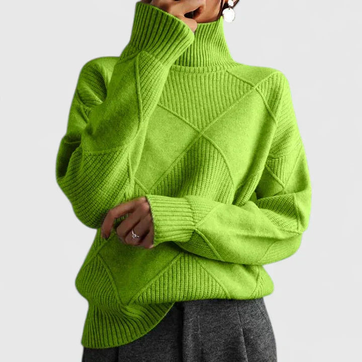 Women's Cozy Turtleneck Knit Sweater - Everyday Warmth