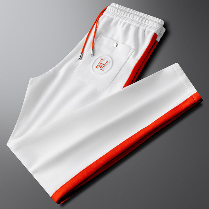 Men's Track Set – Contrast Stripe Zip Top and Joggers Co-ord