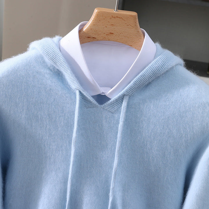 Men's Cashmere Hoodie - Luxe Soft Hooded Pullover