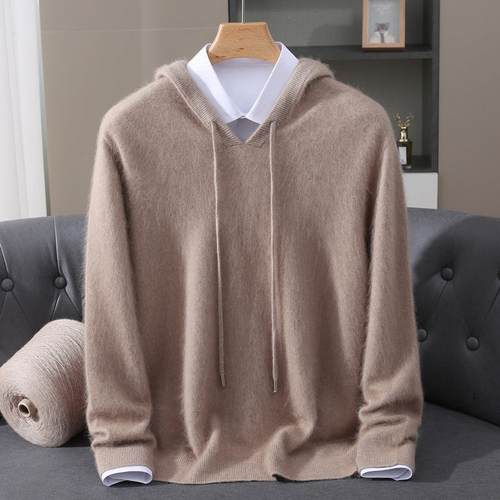 Men's Cashmere Hoodie - Luxe Soft Hooded Pullover