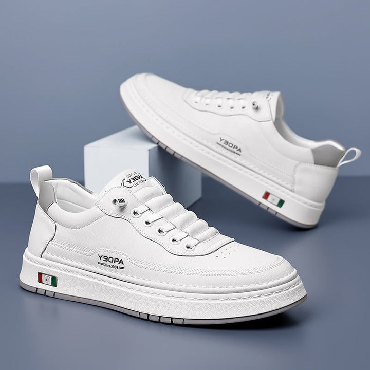 Men's Leather Trainers – Cushioned Everyday Sneakers