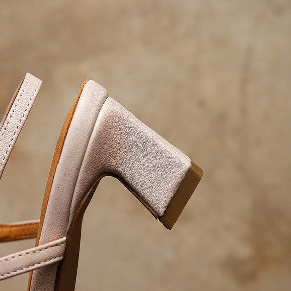 Women's Genuine Leather Slingback Heels - Polished All-Day Wear