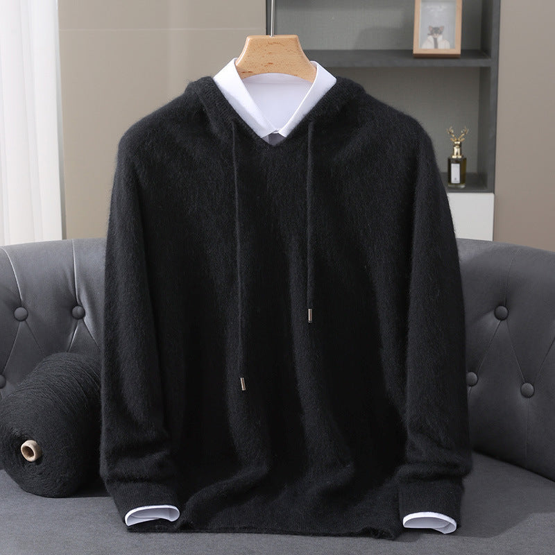 Men's Cashmere Hoodie - Luxe Soft Hooded Pullover