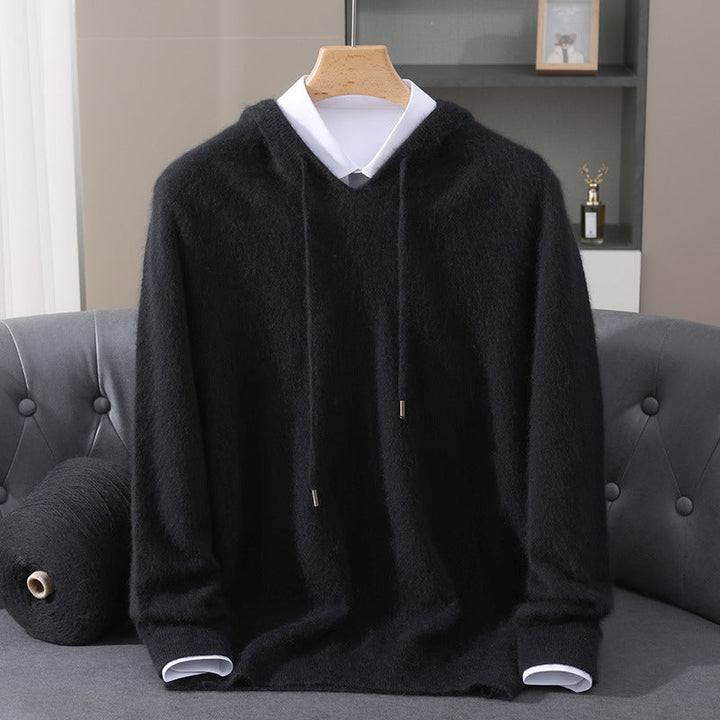 Men's Cashmere Hoodie - Luxe Soft Hooded Pullover