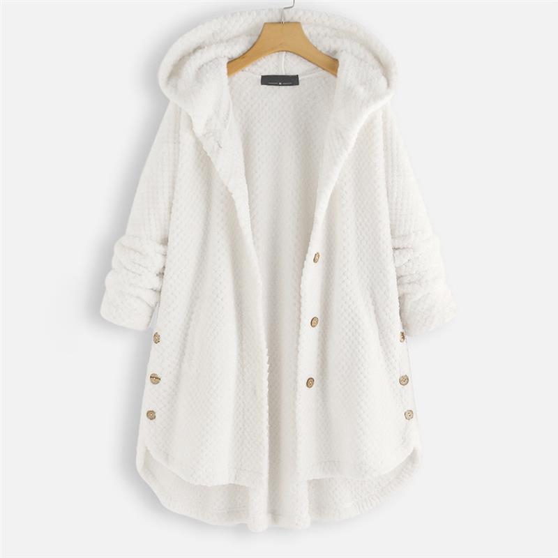 Women's Mira Plush Hooded Button Jacket - Cozy Warmth