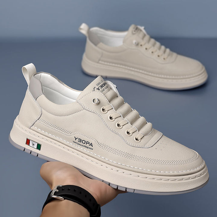 Men's Leather Trainers – Cushioned Everyday Sneakers
