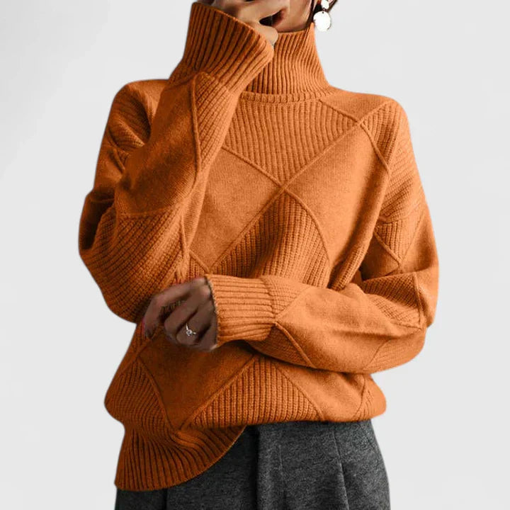 Women's Cozy Turtleneck Knit Sweater - Everyday Warmth
