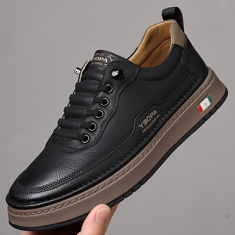 Men's Leather Trainers – Cushioned Everyday Sneakers