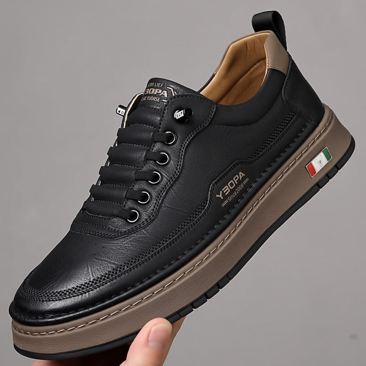 Men's Leather Trainers – Cushioned Everyday Sneakers