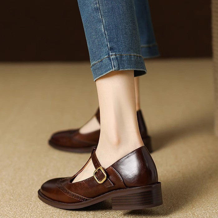 Women's Harper Vintage T-Strap Mary Jane Flats - Timeless Comfort
