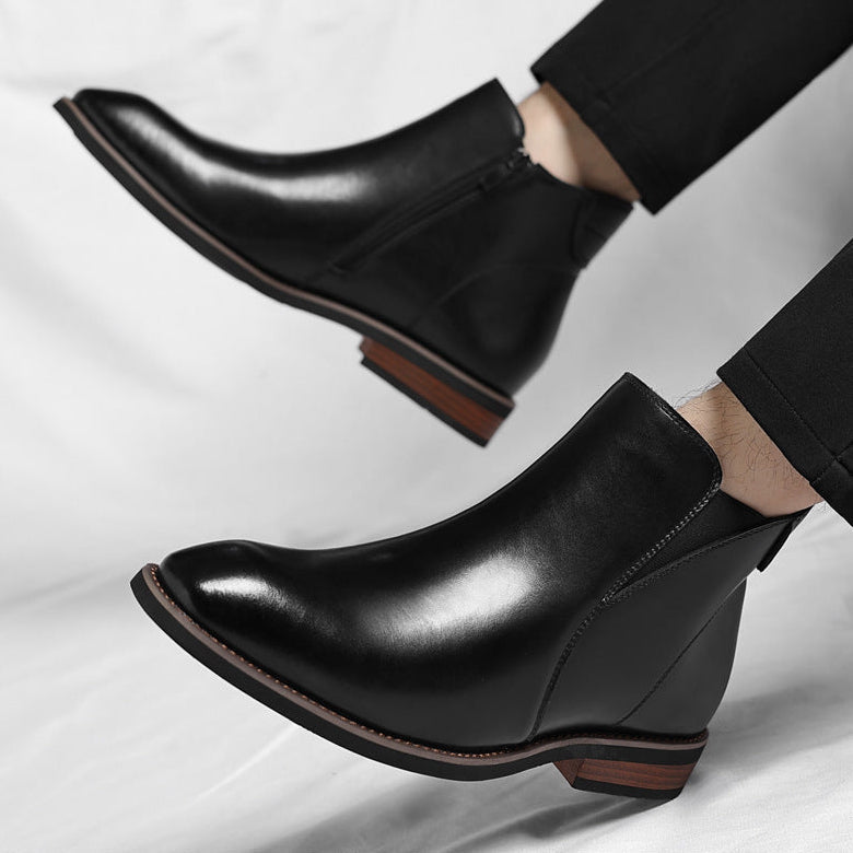 Men's Leather Chelsea Boots – Smart-Casual Slip-On Boots