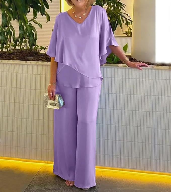 Women's Martha Wide-Leg Two-Piece Set - Effortless Elegance