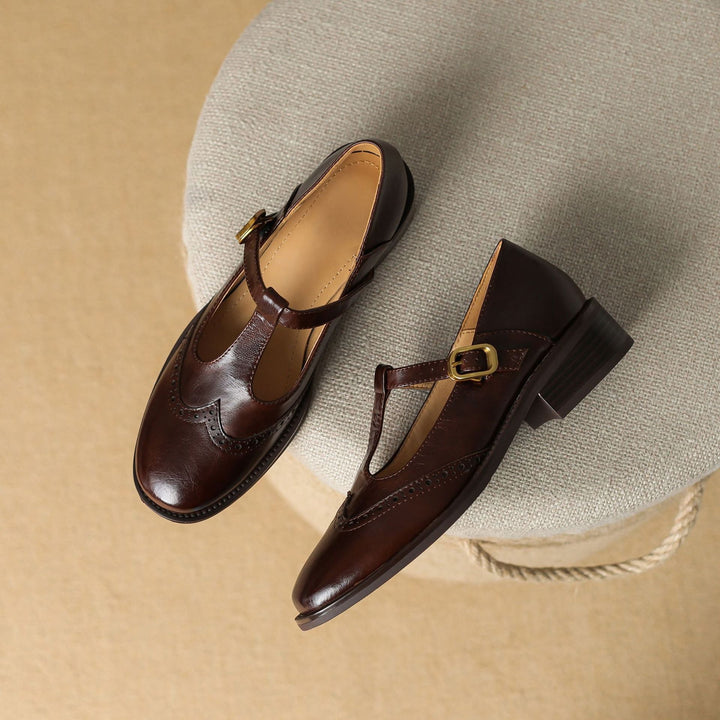 Women's Harper Vintage T-Strap Mary Jane Flats - Timeless Comfort