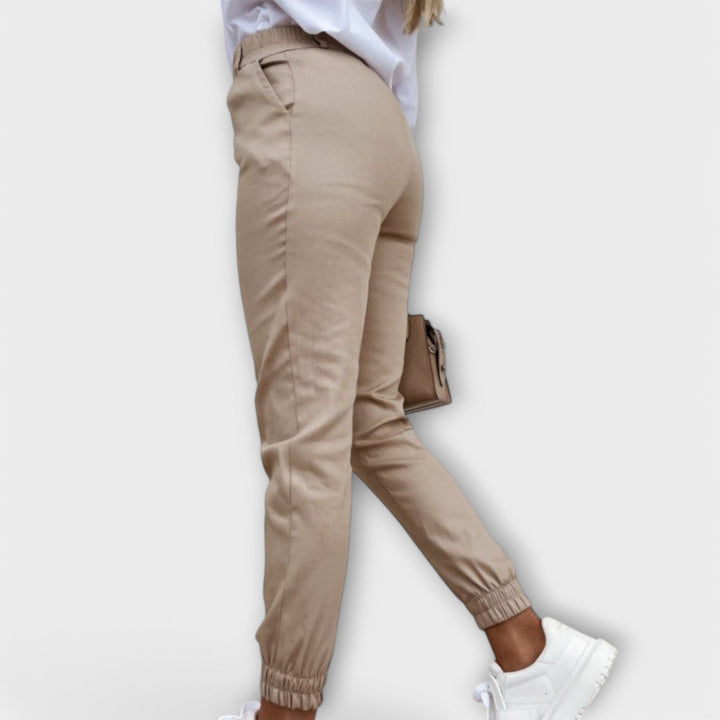Women's High-Waist Stretch Pants - Everyday Comfort & Style