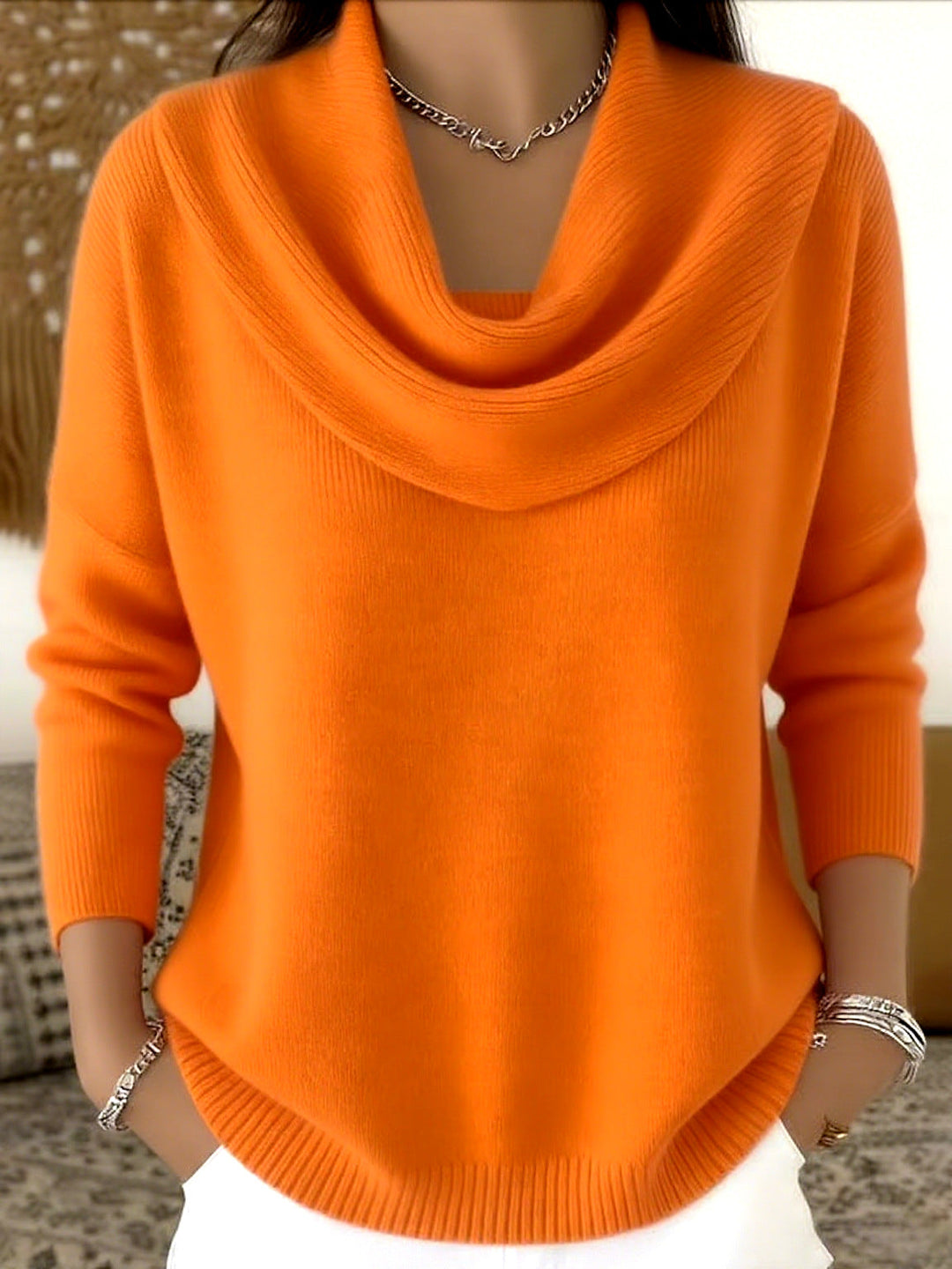 Women's Vionne Sweater with Collar - Effortless Elegance